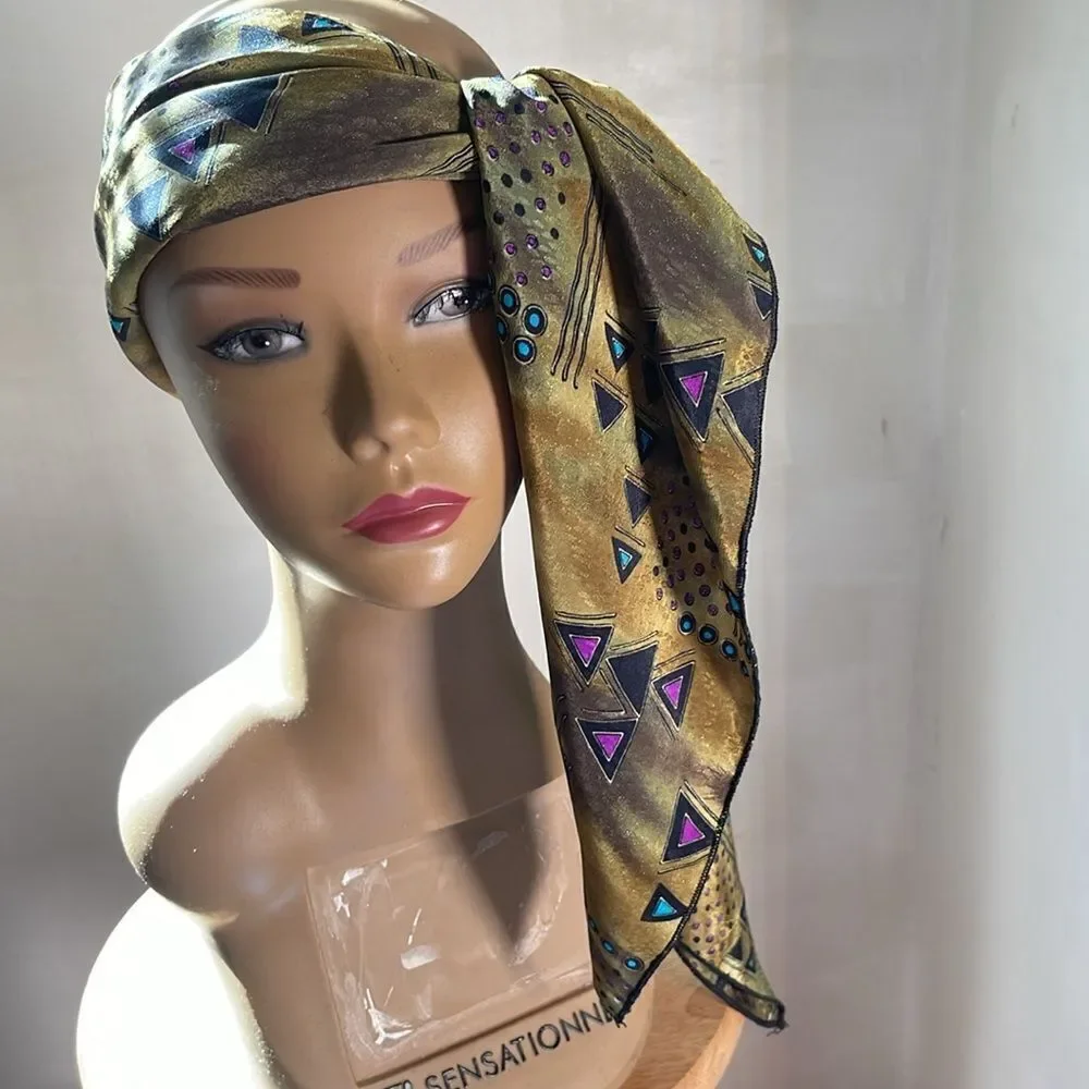 Elegant Gold and Purple Unbranded Scarf